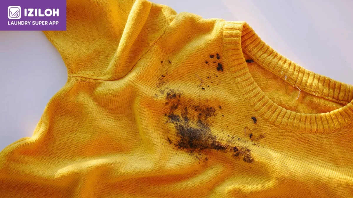 Cara menghilangkan bintik hitam di baju